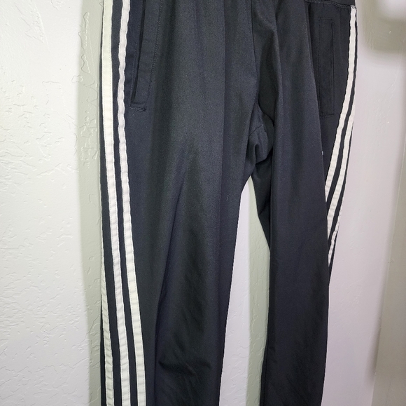 Adidas Black Three White Stripes Track Pants Size Small - Picture 4 of 7